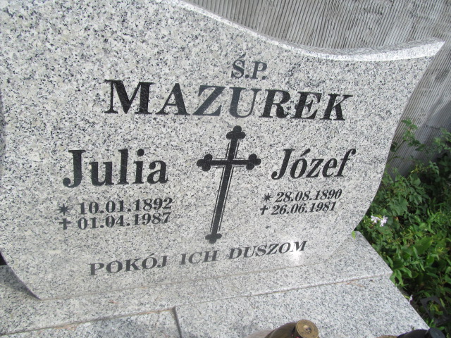 Julia Mazurek 1892 Tuplice 0899 - Grobonet - Wyszukiwarka osób pochowanych