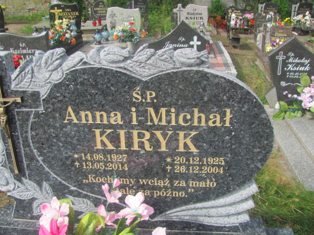 Anna Kiryk 1927 Tuplice 0899 - Grobonet - Wyszukiwarka osób pochowanych