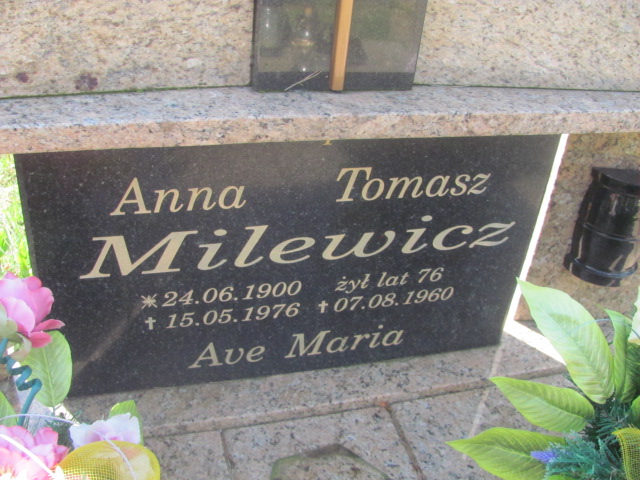 Anna Milewicz 1900 Tuplice 0899 - Grobonet - Wyszukiwarka osób pochowanych