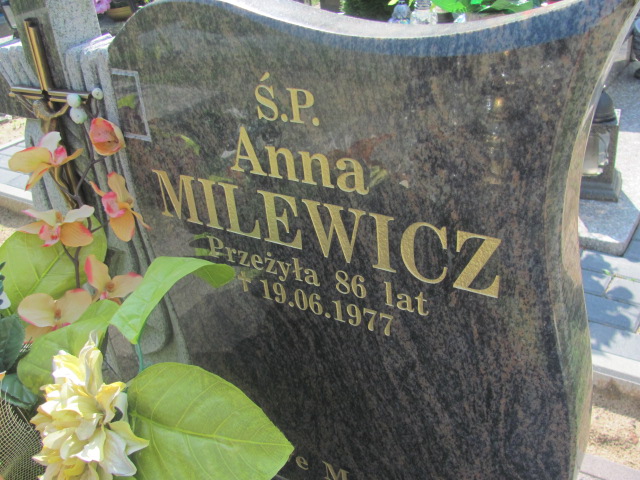 Anna Milewicz Tuplice 0899 - Grobonet - Wyszukiwarka osób pochowanych